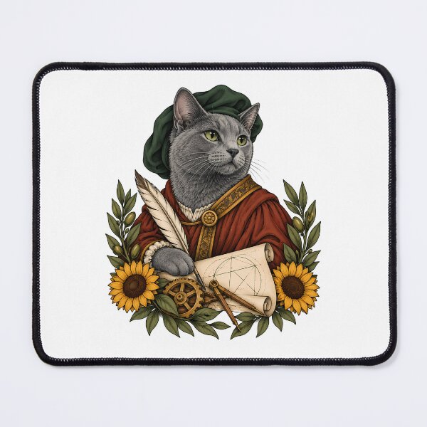 Item preview, Renaissance Genius Cat designed and sold by Old's Cool Cat Studio.