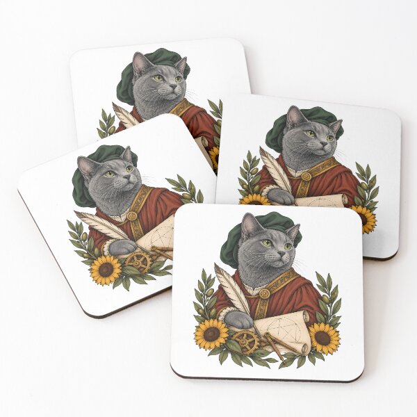 Item preview, Renaissance Genius Cat designed and sold by Old's Cool Cat Studio.
