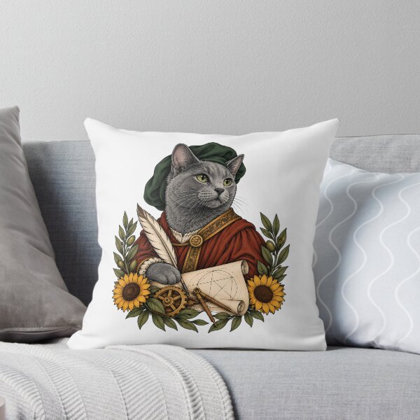 Item preview, Renaissance Genius Cat designed and sold by Old's Cool Cat Studio.