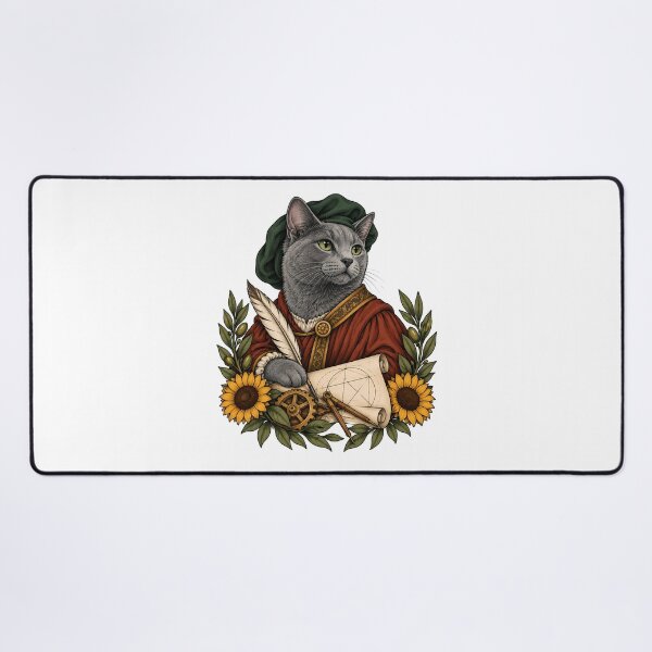 Item preview, Renaissance Genius Cat designed and sold by Old's Cool Cat Studio.