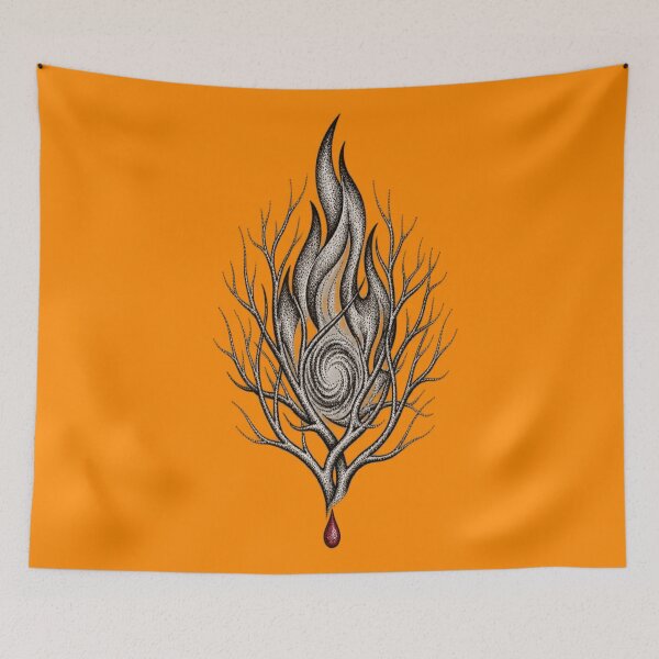 Item preview, Burning Bush Stippled Flame Branch Christian Artwork designed and sold by Francisbb.