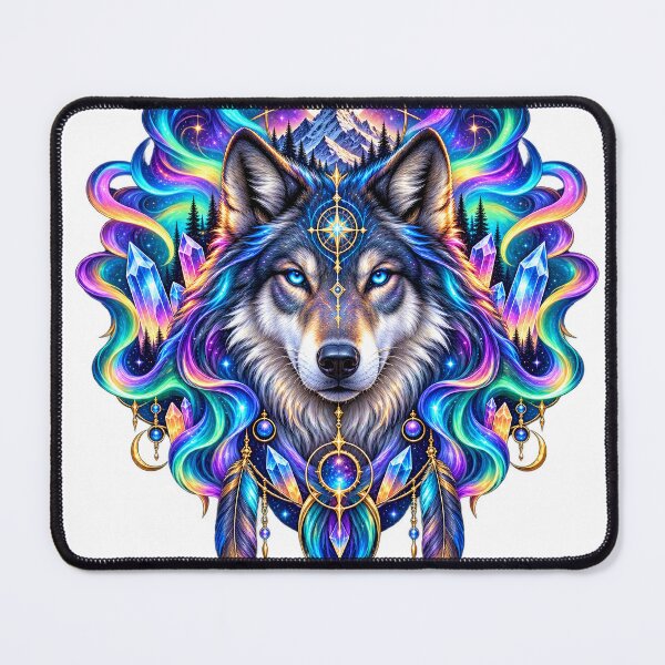 Item preview, Cosmic Spirit Wolf designed and sold by syotos-ai.