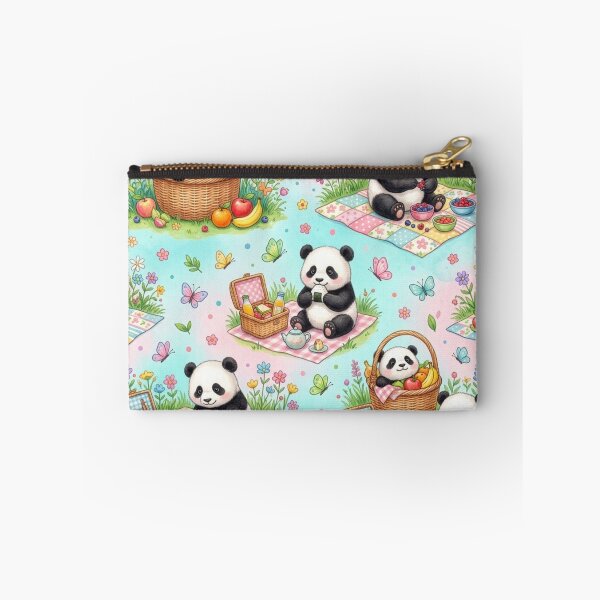 Item preview, Cute Baby Panda Picnic Seamless Pattern Art designed and sold by ShivCraftStudio.