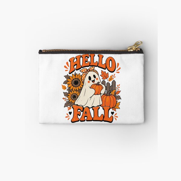 Item preview, Cute Ghost Pumpkin Hello Fall Autumn Design | halloween Tshirt and sticker design designed and sold by Billium Halder.