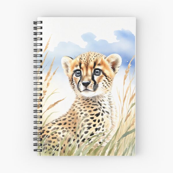 Item preview, Cute Watercolor Cheetah Cub in Meadow Grass designed and sold by Hackl20.