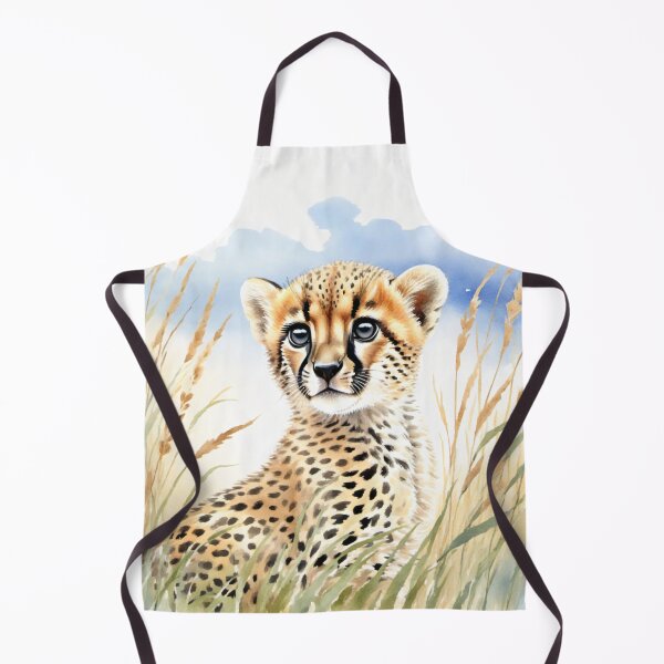 Item preview, Cute Watercolor Cheetah Cub in Meadow Grass designed and sold by Hackl20.