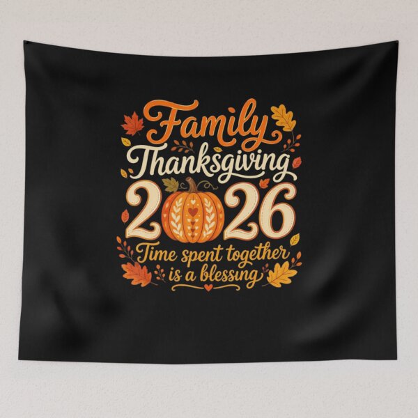 Item preview, Family Thanksgiving 2026 Time Spent Together Is A Blessing designed and sold by alvablakefg.