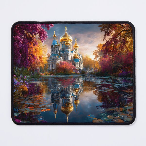 Item preview, Serene Reflection of a Colorful Fantasy Landscape designed and sold by Artessie.