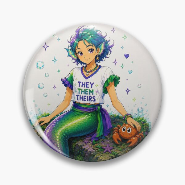 Item preview, Merperson and Crab Sitting on a Rock designed and sold by GreenNBlue.