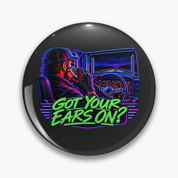 Item preview, Got Your Ears On Neon Trucker - CB Radio Semi Cab View Art designed and sold by NomadForge.