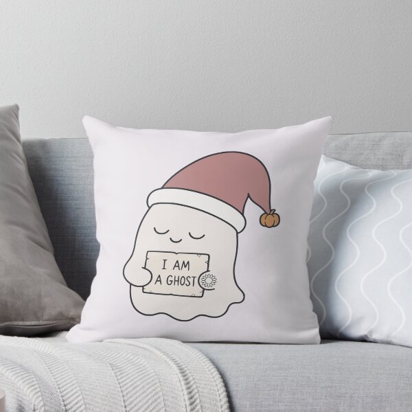 Item preview, Minimalist Cute Ghost Holding Sign | I Am A Ghost Halloween Art designed and sold by suncorner28.