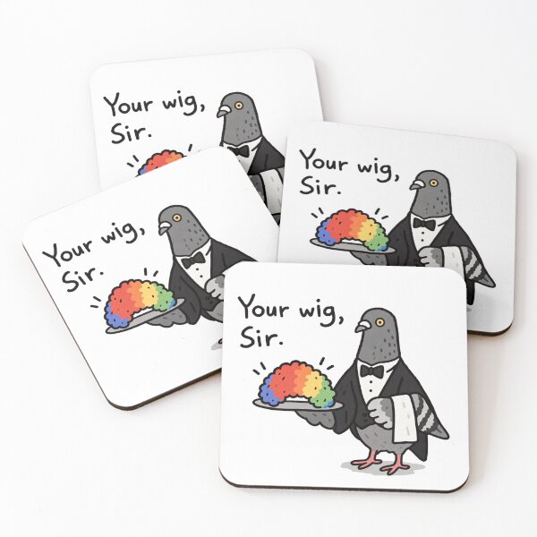 Item preview, Your Wig Sir Funny Pigeon Rainbow designed and sold by MonkiFlipp.