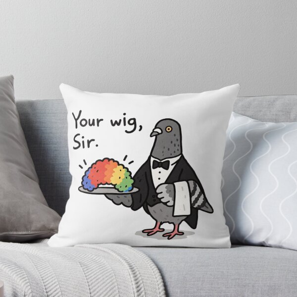 Item preview, Your Wig Sir Funny Pigeon Rainbow designed and sold by MonkiFlipp.