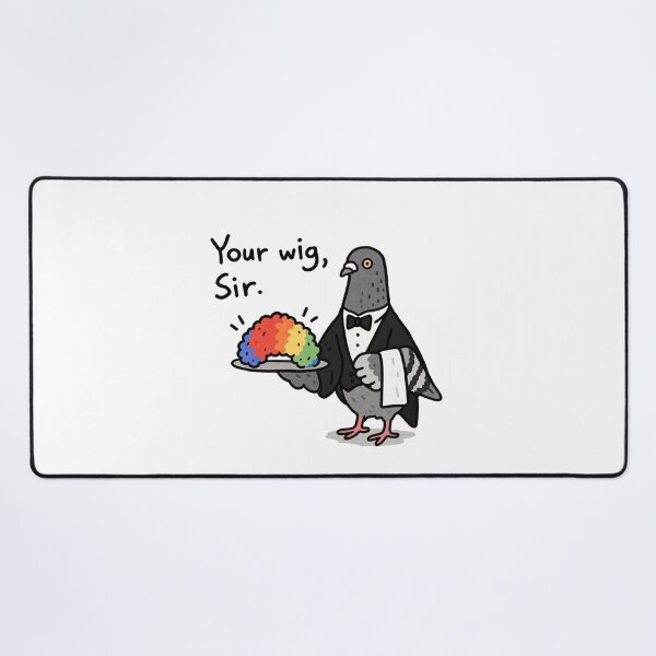 Item preview, Your Wig Sir Funny Pigeon Rainbow designed and sold by MonkiFlipp.