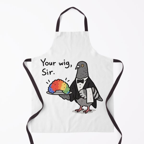 Item preview, Your Wig Sir Funny Pigeon Rainbow designed and sold by MonkiFlipp.