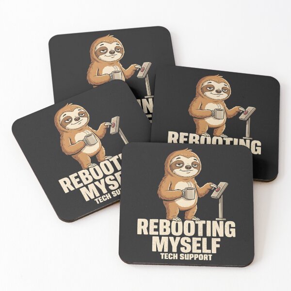Item preview, Rebooting Myself Tech Support Funny IT Sloth designed and sold by Emmatshirt1.
