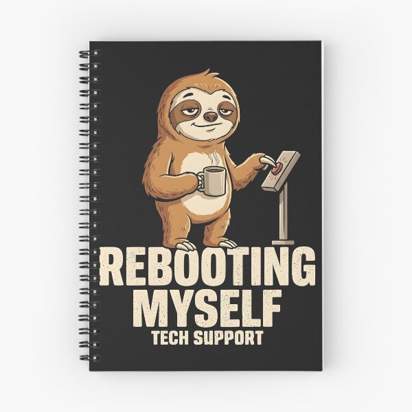 Item preview, Rebooting Myself Tech Support Funny IT Sloth designed and sold by Emmatshirt1.