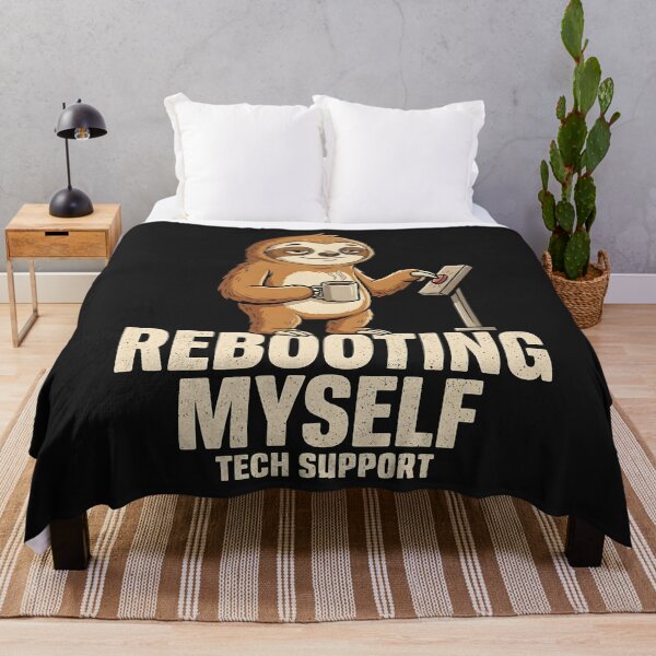 Item preview, Rebooting Myself Tech Support Funny IT Sloth designed and sold by Emmatshirt1.