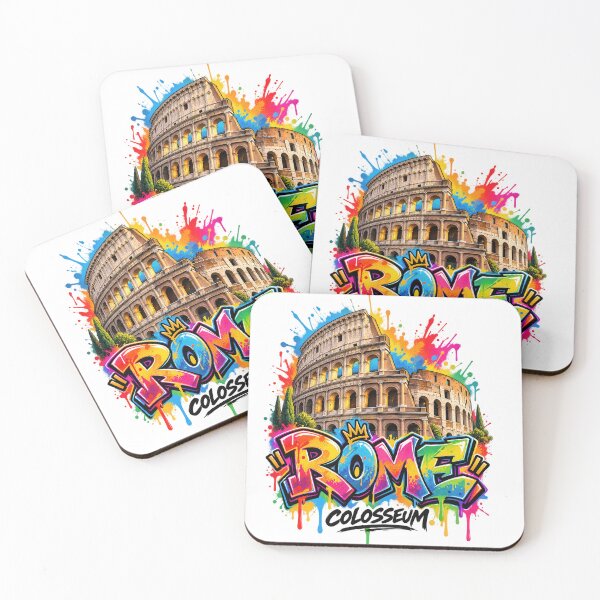 Item preview, Rome Colosseum Graffiti – Colorful Italian Street Art designed and sold by Earth Celebration Designs.