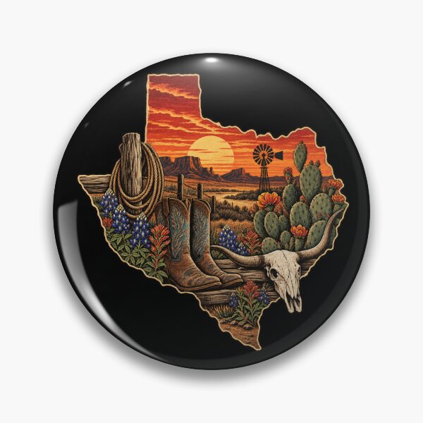 Item preview, Vintage Texas Desert Sunset Western Art designed and sold by JKDJ.