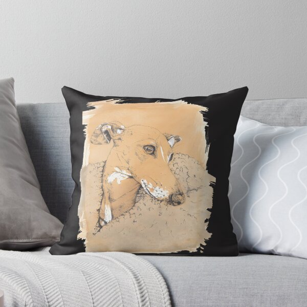 Item preview, Italian Greyhound Pen and Ink Drawing with Watercolour Wash Artwork designed and sold by IseeRobots.
