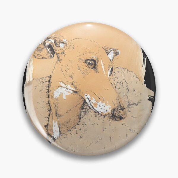 Item preview, Italian Greyhound Pen and Ink Drawing with Watercolour Wash Artwork designed and sold by IseeRobots.