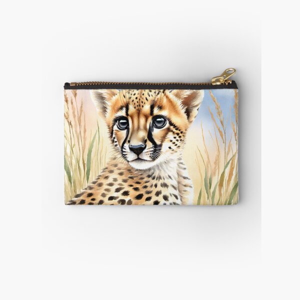 Item preview, Cute Watercolor Cheetah Cub in Meadow Grass designed and sold by Hackl20.