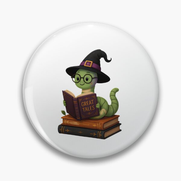 Item preview, Cute Witchy Bookworm Reading Great Tales designed and sold by aysenism.