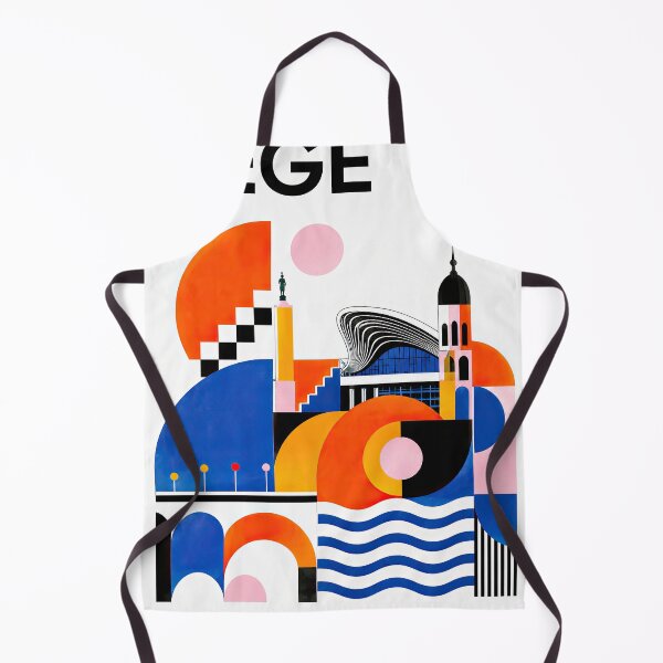 Item preview, Colorful geometric poster celebrating Liege, Belgium, featuring designed and sold by ckybe.