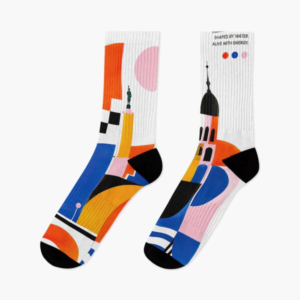 Item preview, Colorful geometric poster celebrating Liege, Belgium, featuring designed and sold by ckybe.