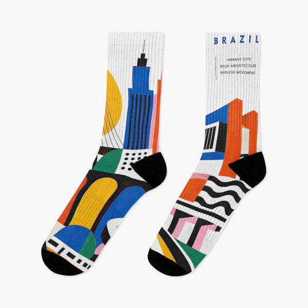 Artikelvorschau, Colorful geometric So Paulo poster featuring stylized city entworfen und verkauft von ckybe.