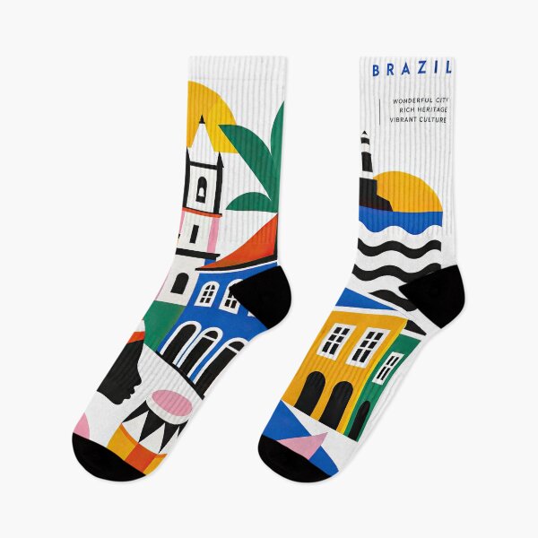 Item preview, Salvador Brazil travel poster featuring colorful colonial archit designed and sold by ckybe.