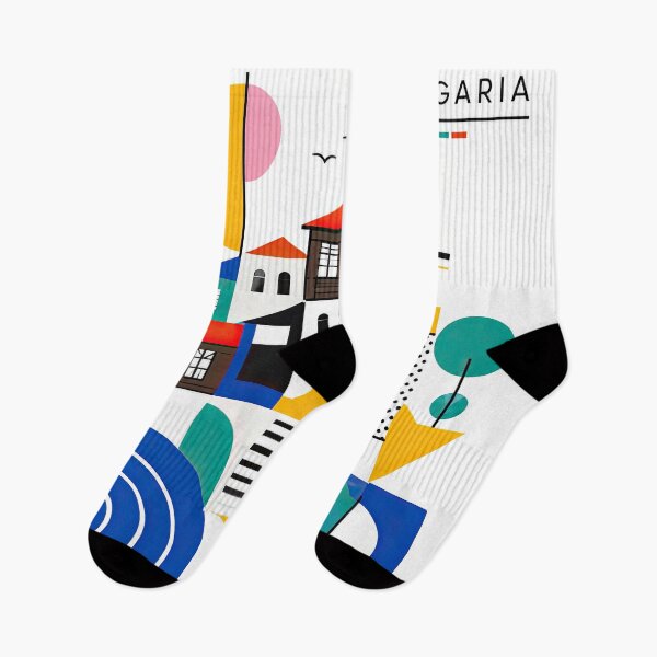 Artikelvorschau, Colorful geometric illustration of Sozopol, Bulgaria, featuring entworfen und verkauft von ckybe.