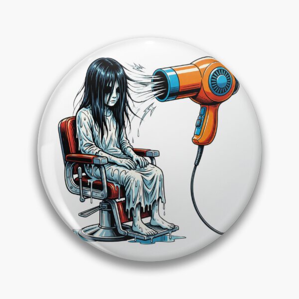 Item preview, Samara At The Hair Salon – Funny Horror Blow Dry designed and sold by Addy77shop.