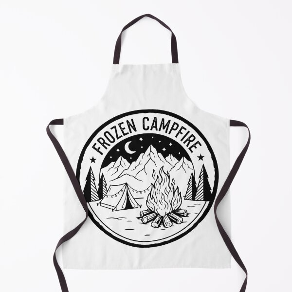 Item preview, Frozen Campfire Black and White Mountain Holiday Camping designed and sold by GabeMountainArt.