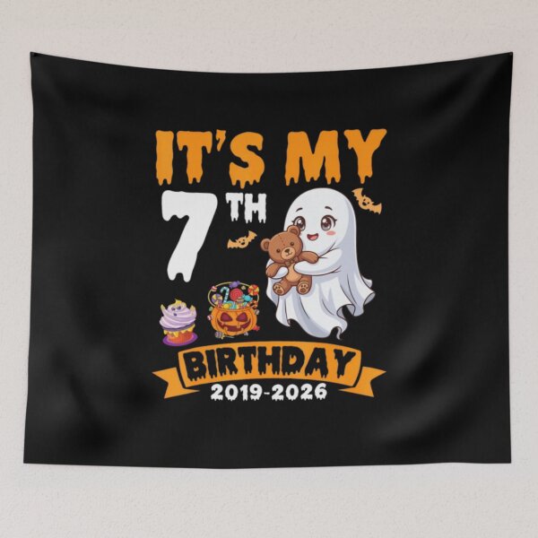 Item preview, Its My 7Th Birthday 2019 2026 Halloween Baby Ghost 7 Years designed and sold by alvablakefg.