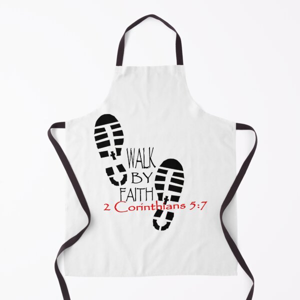 Item preview, Walk By Faith 2 Corinthians 5:7 Footprint Typography Art designed and sold by Francisbb.