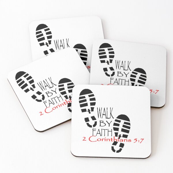 Item preview, Caminar por fe 2 Corintios 5:7 Arte tipográfico de huellas designed and sold by Francisbb.