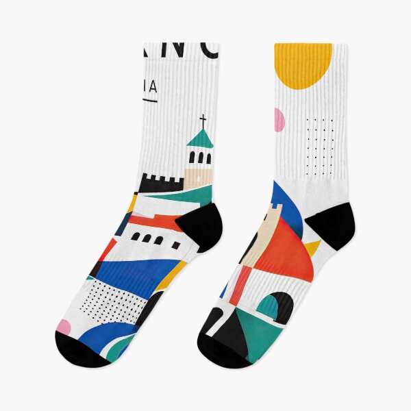 Item preview, Colorful geometric illustration of Veliko Tarnovo, Bulgaria, fea designed and sold by ckybe.