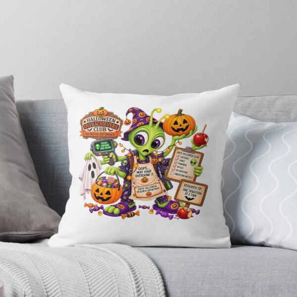 Item preview, ⚡HALLOWEEN OVERACHIEVERS CLUB -  Allen Alien's Earth Halloween Research Department designed and sold by WheelieGdArt.