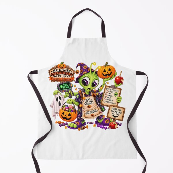 Item preview, ⚡HALLOWEEN OVERACHIEVERS CLUB -  Allen Alien's Earth Halloween Research Department designed and sold by WheelieGdArt.