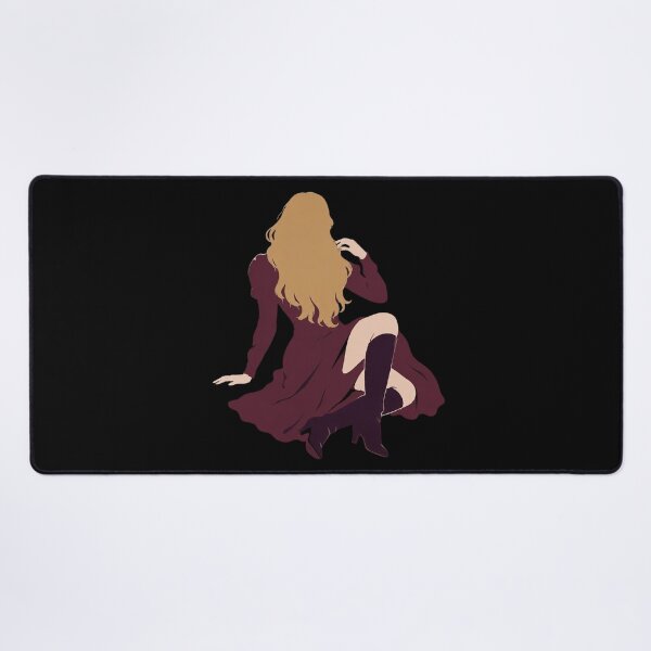 Item preview, Seated Woman Burgundy Dress designed and sold by desat-nikkas.