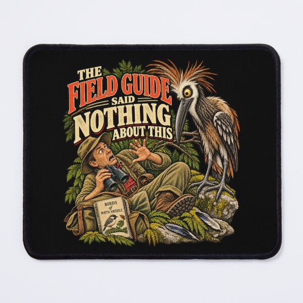 Item preview, The Field Guide Said Nothing About This – Vintage Birdwatcher Humor designed and sold by DopeyRobot.
