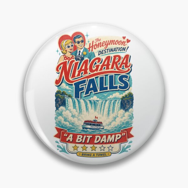 Item preview, Niagara Falls – A Bit Damp Retro Honeymoon Design designed and sold by HROC.