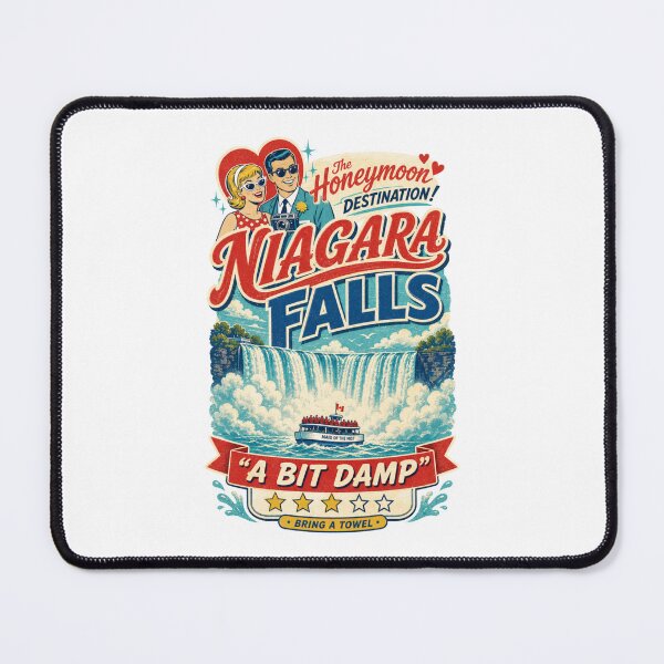 Item preview, Niagara Falls – A Bit Damp Retro Honeymoon Design designed and sold by HROC.