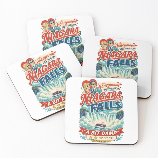 Item preview, Niagara Falls – A Bit Damp Retro Honeymoon Design designed and sold by HROC.