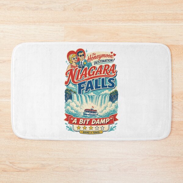 Item preview, Niagara Falls – A Bit Damp Retro Honeymoon Design designed and sold by HROC.