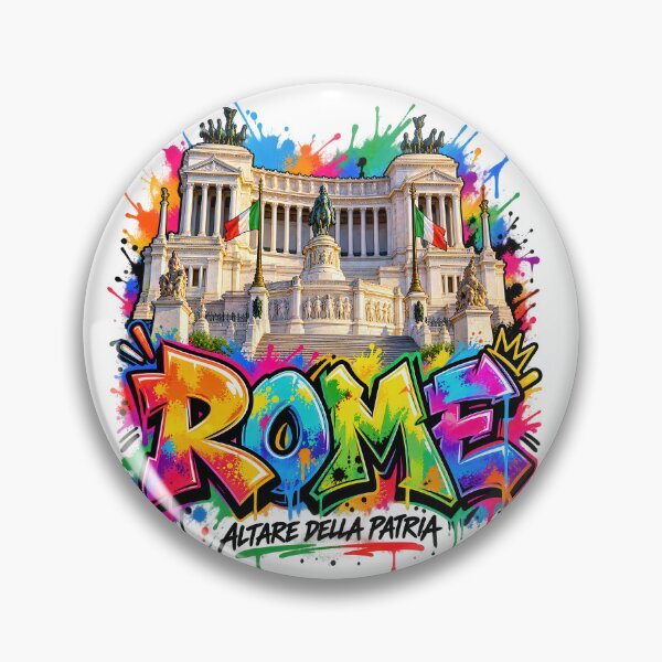 Item preview, Rome Altare della Patria Graffiti – Colorful Italian Street Art designed and sold by Earth Celebration Designs.