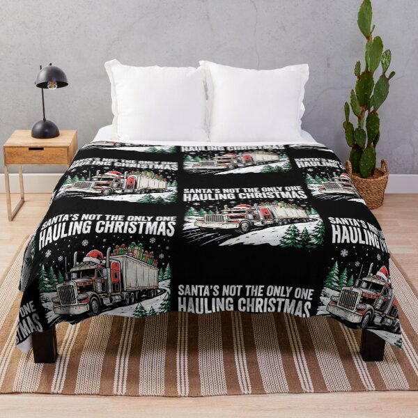 Item preview, Santas Not The Only One Hauling Christmas Trucker Big Rig Holiday Design designed and sold by 519xdesign.