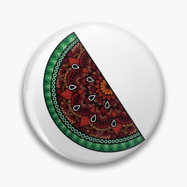 Item preview, Zentangle Watermelon Slice – Colorful Summer Mandala Art designed and sold by FioreDiCiliegio.